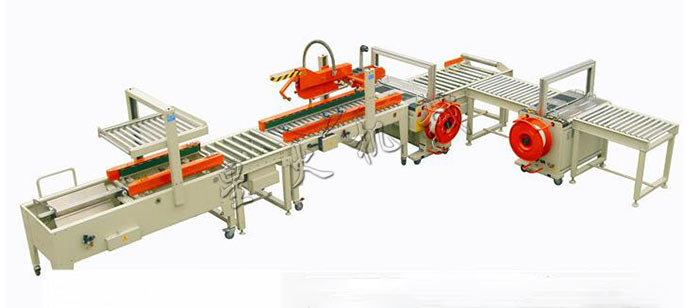 全自動(dòng)紙箱封箱打包生產(chǎn)線