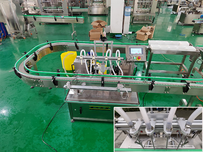 小瓶液體自動(dòng)灌裝機(jī)連接生產(chǎn)線