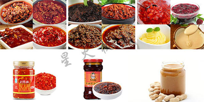 辣椒醬生產(chǎn)流水線設(shè)備灌裝樣品展示