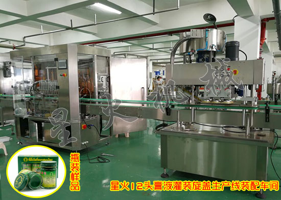 12頭膏液灌裝旋蓋生產線/膏液體灌裝旋蓋生產線