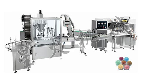 全自動(dòng)瓶裝粉劑灌裝旋蓋生產(chǎn)線