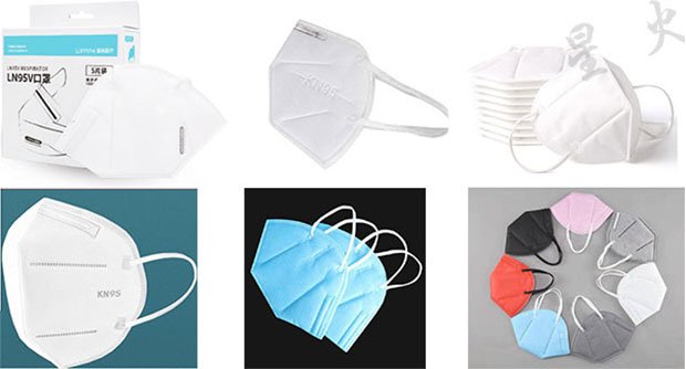 星火kn95口罩機械設(shè)備包裝樣品