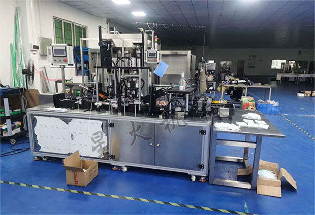 星火kn95口罩生產(chǎn)設(shè)備廠家kn95口罩機設(shè)備車間實拍